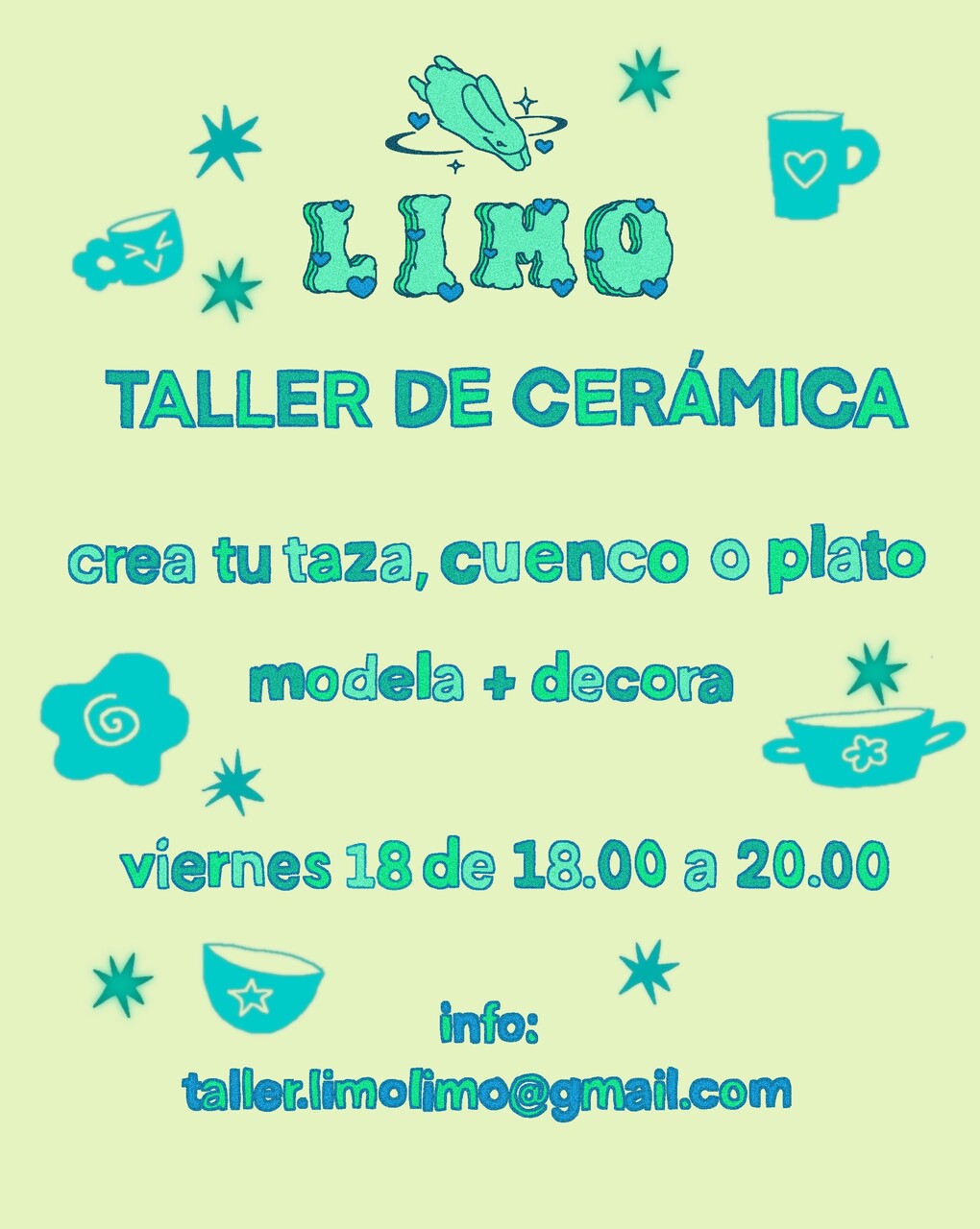 Taller de cerámica: crea tu taza, cuenco o plato
