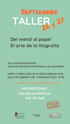 "Del metal al papel. El arte de la litografía", taller