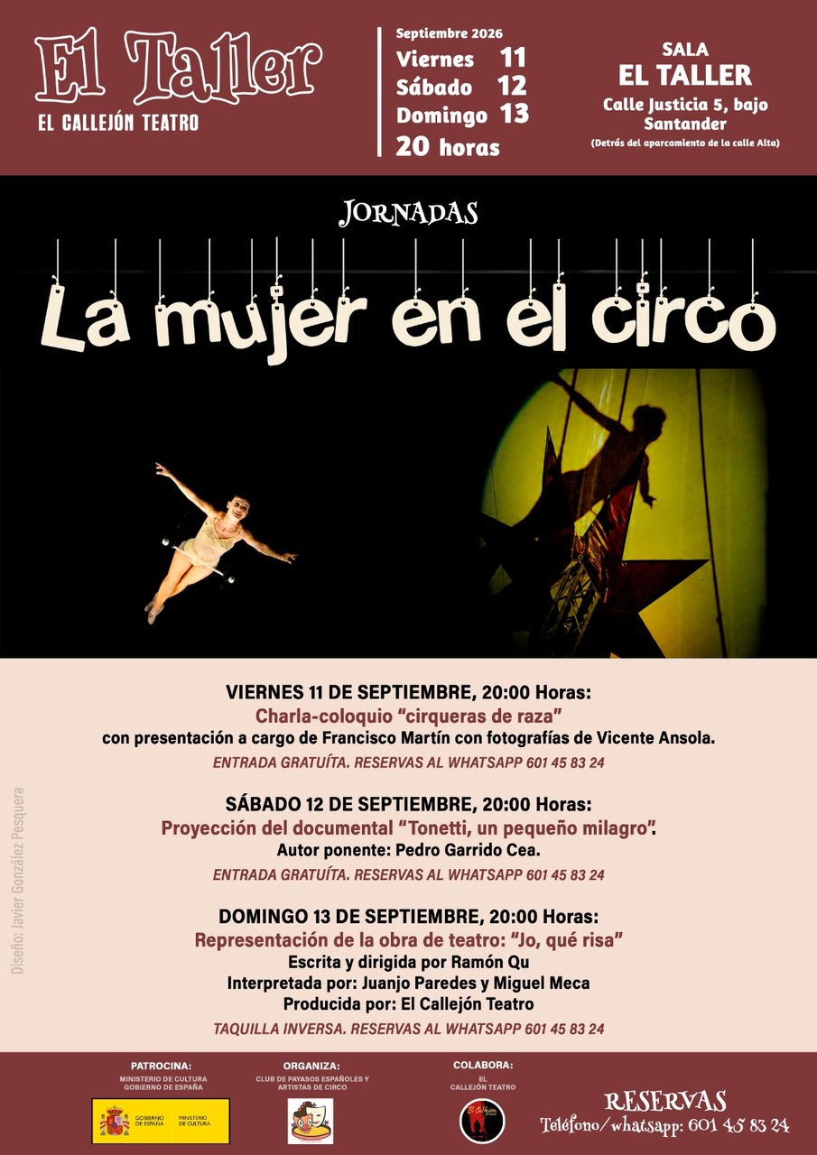 La Mujer en el Circo: representación de la obra de teatro “Jo, qué risa”