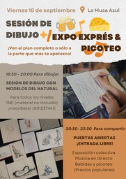 Sesión de dibujo con modelo al natural + Expo exprés