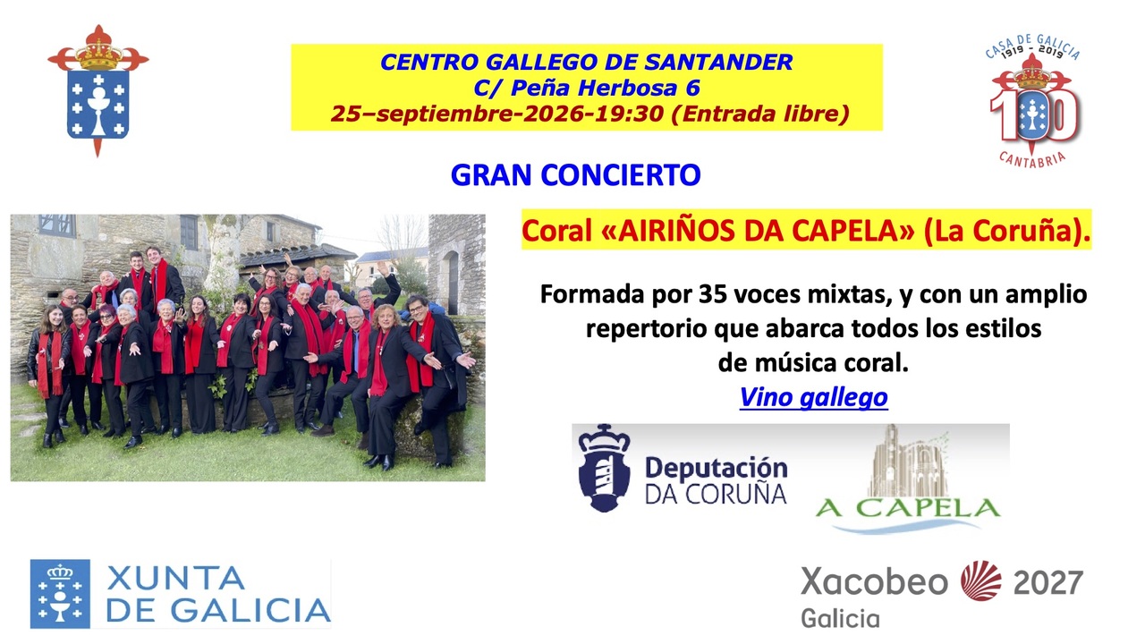 Concierto de la Coral Airiños da Capela