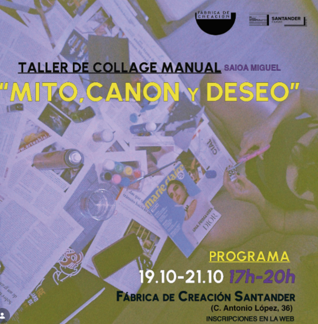 Taller de collage "Mito, canon y deseo" con Saioa Miguel