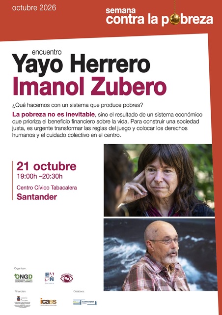 Encuentro con Yayo Herrero e Imanol Zubero en la Semana contra la Pobreza