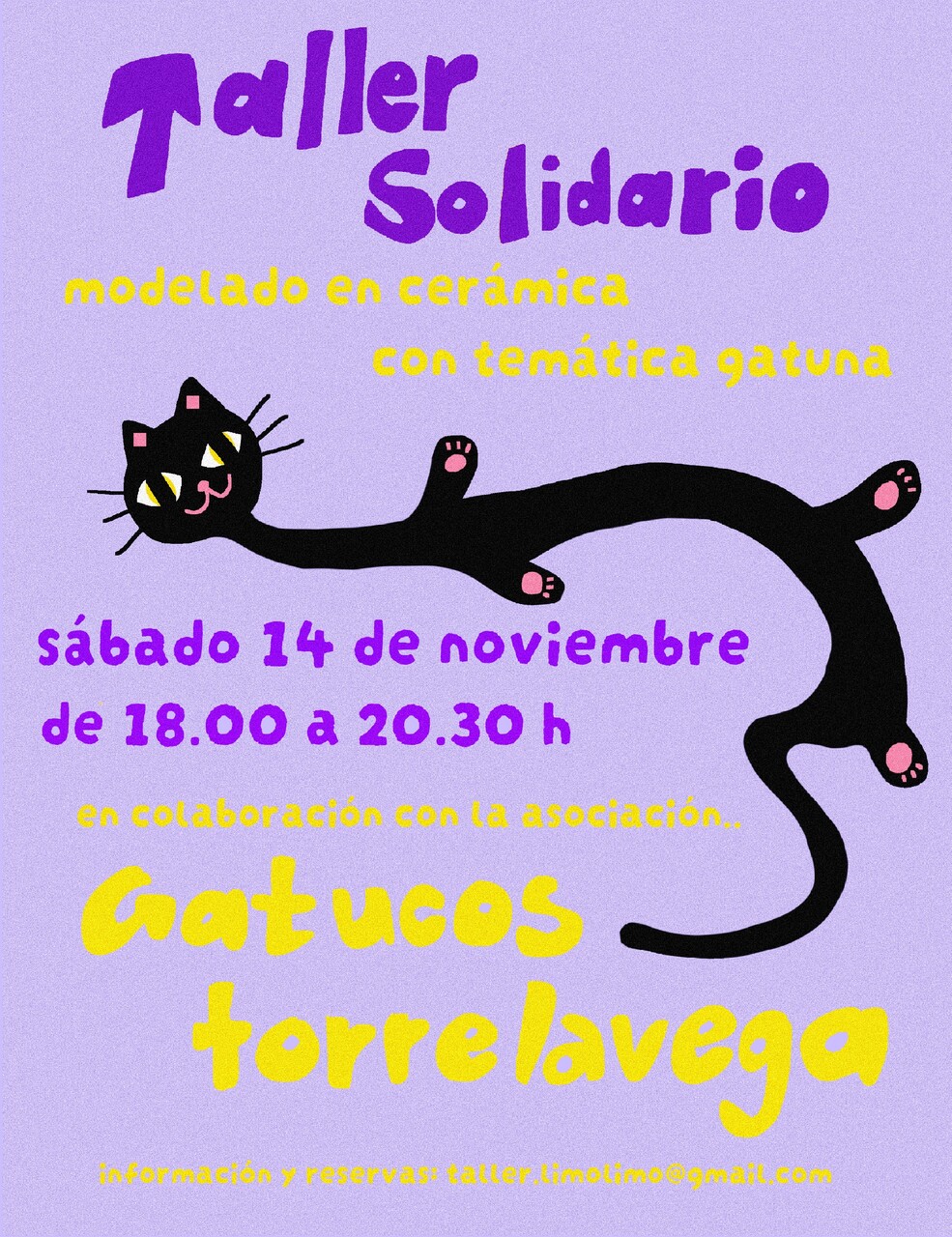 Taller solidario de modelado con temática gatuna