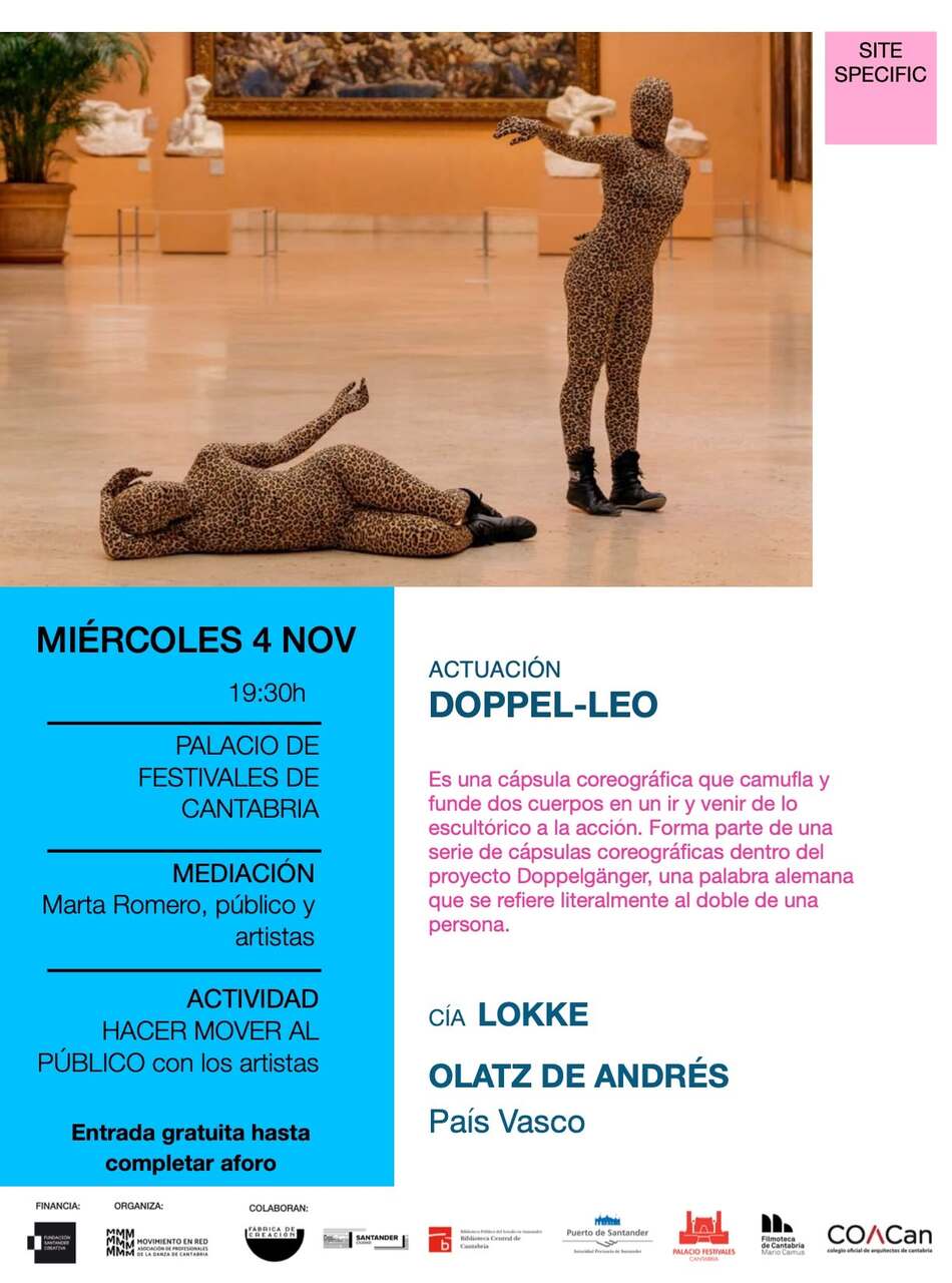 Piezas de danza "Doppel-Leo" y "Un gesto pequeño llegando de lejos"