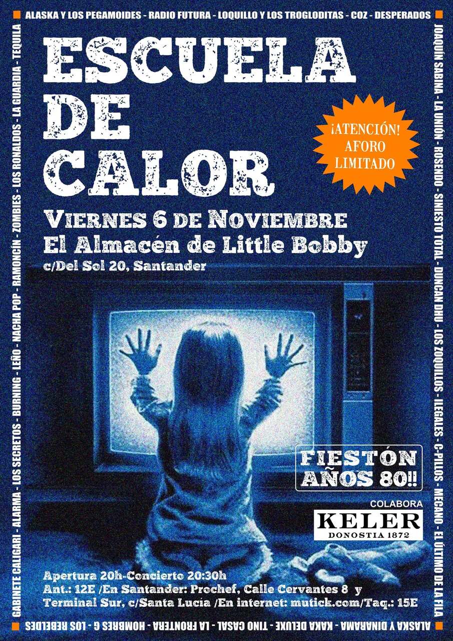 Fiesta Años 80 con Escuela de Calor