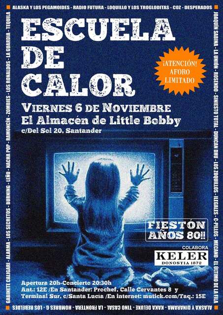 Fiesta Años 80 con Escuela de Calor