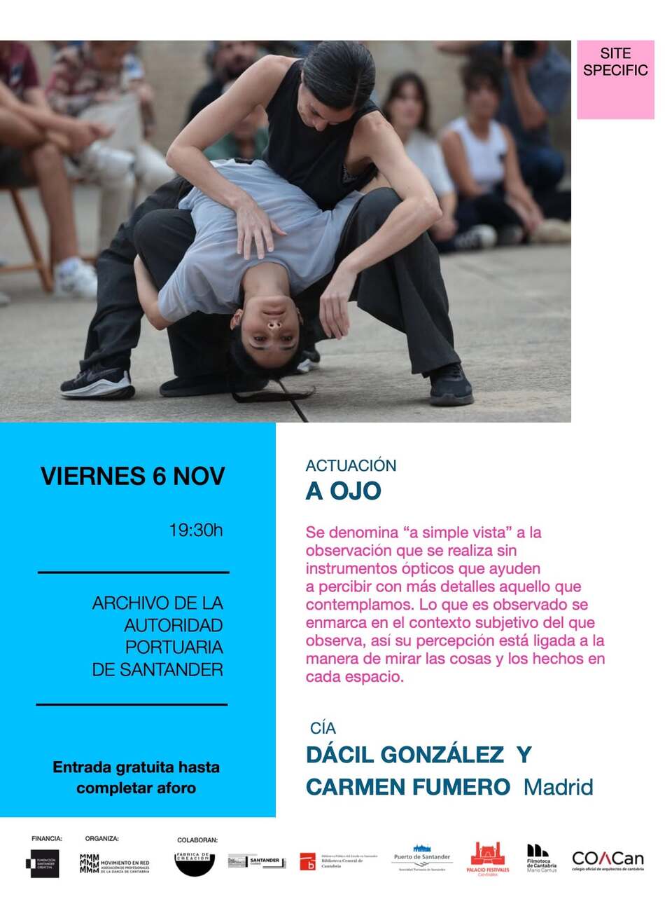 Representación de las piezas de danza "A ojo" y "8 segundos- 4 especies"