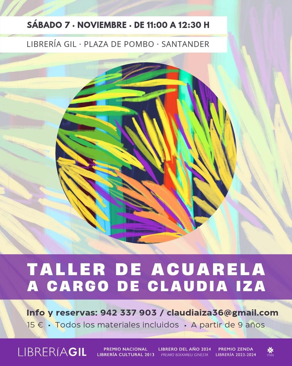 Taller de acuarela a cargo de Claudia Iza