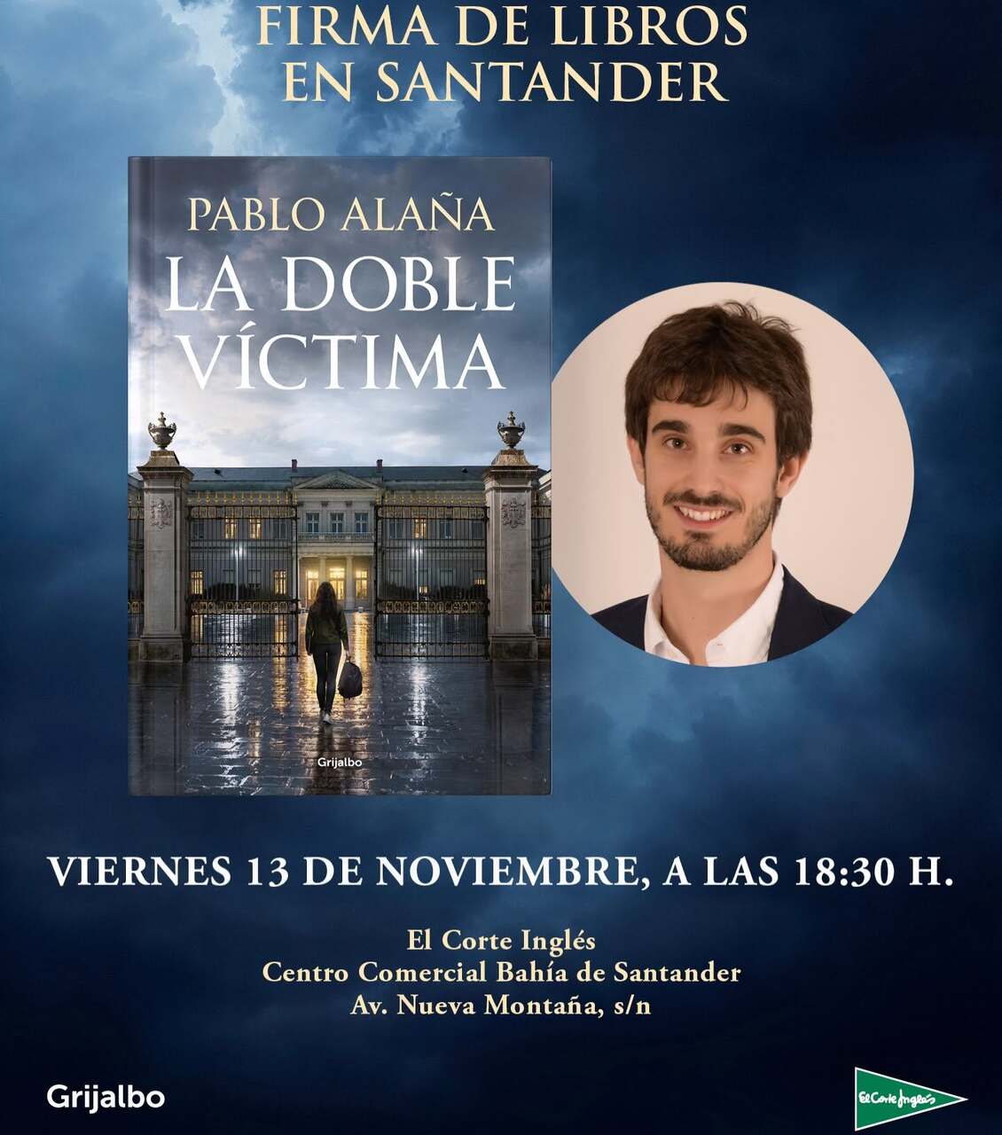 Pablo Alaña firma ejemplares de "La doble víctima"