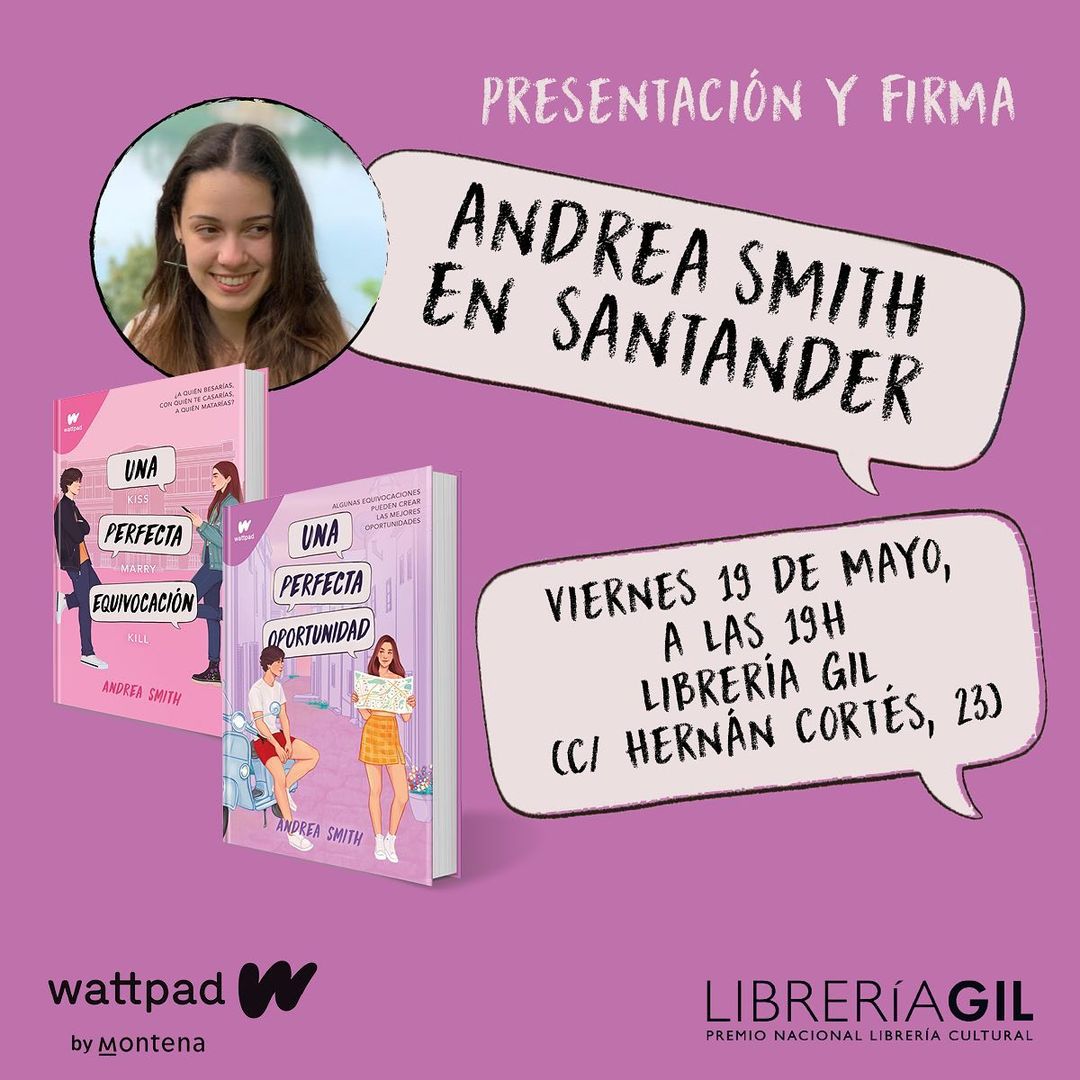 Presentación y firma de libros con Andrea Smith - Santander Creativa