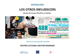 Exposición gráfica "Los Otros Influencers. 50 años de ensayo filosófico en España”