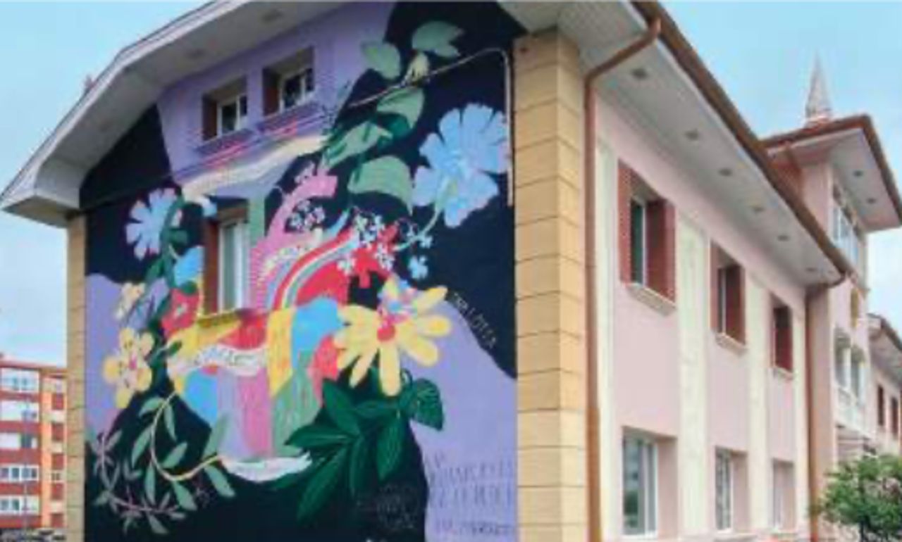 Mural de Cristina Arce por el Día Internacional de la Mujer