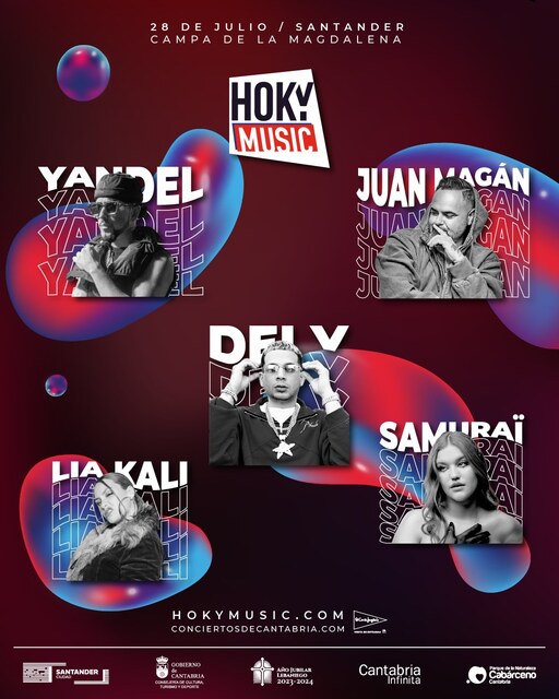 Yandel, Juan Magán, Dei V, Samuraï y Lia Kali en Hoky Music 2024