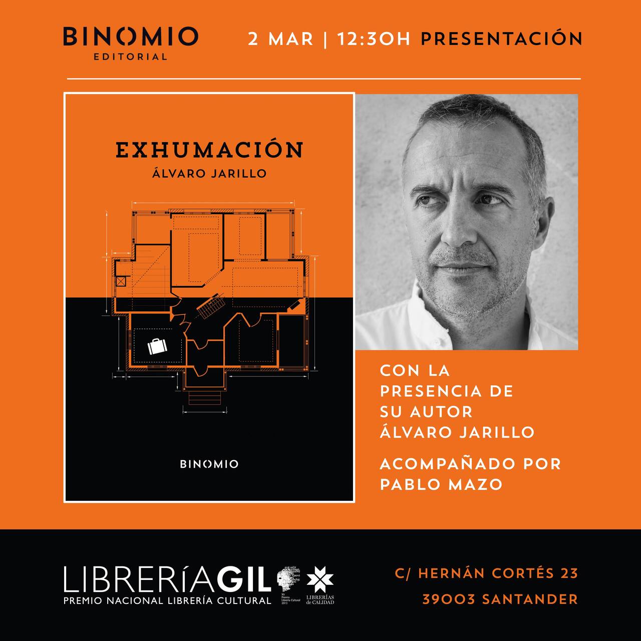 Álvaro Jarillo presenta su novela "Exhumación"