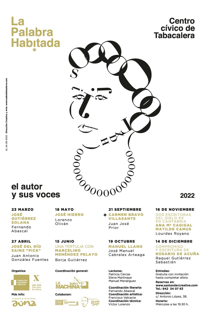 Disponibles las invitaciones para la próxima sesión de “La palabra habitada” dedicada a Carmen Bravo Villasante